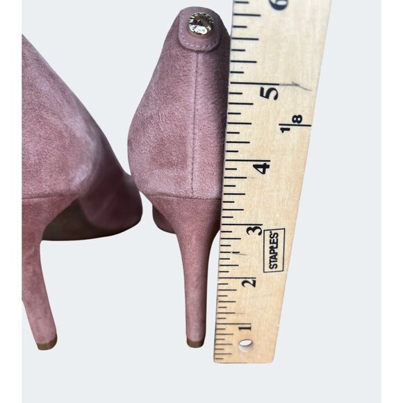 Michael Kors Suede Pointed Toe Pink Stiletto Heels Size 9.5 - Picture 9 of 13